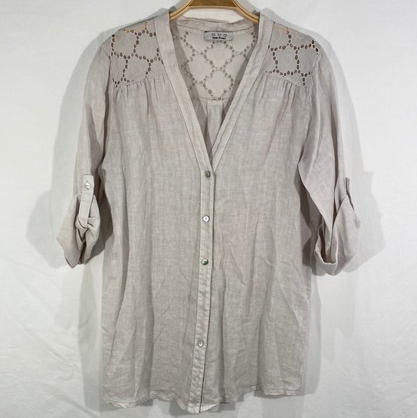 Detail Back Linen Blouse - Italian
