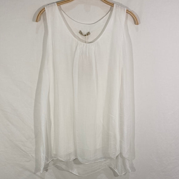 Sleeveless Silk Top- Italian