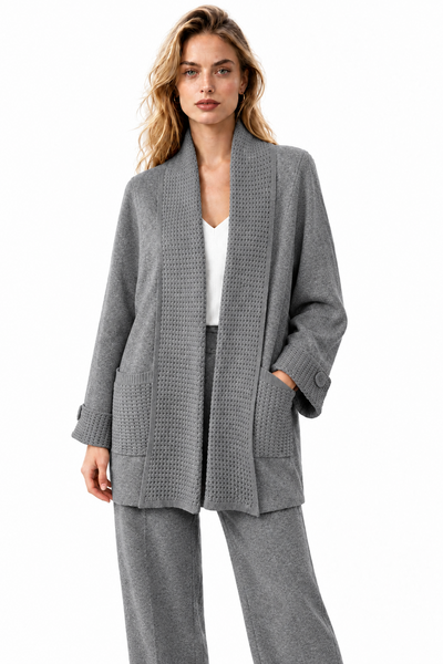 Open Front Cardigan in grey