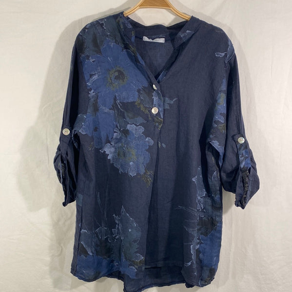 Printed Linen Blouse - Italian