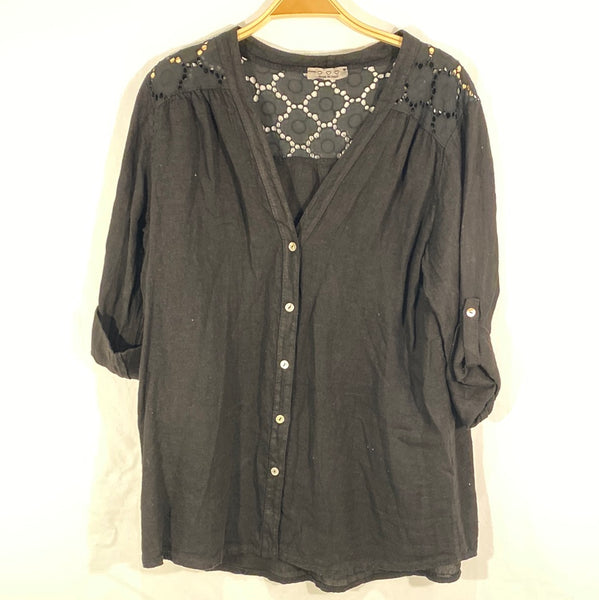 Detail Back Linen Blouse - Italian