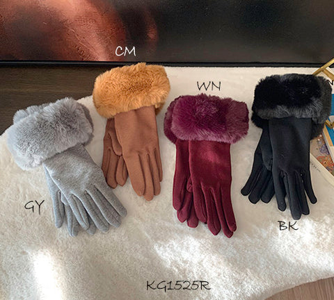 Fur Trim Gloves