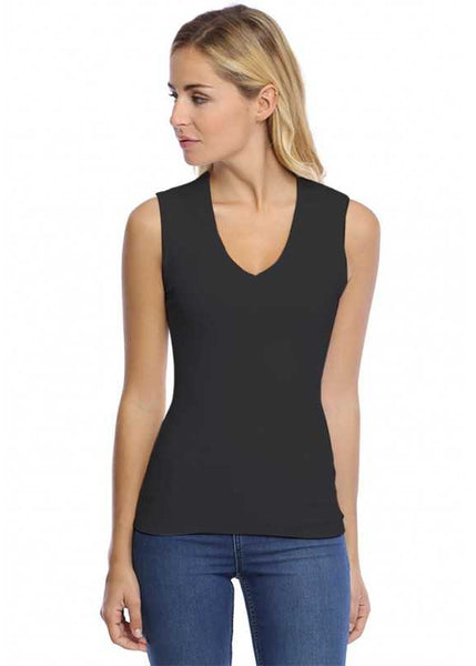Wide Strap V-Neck Tank Top