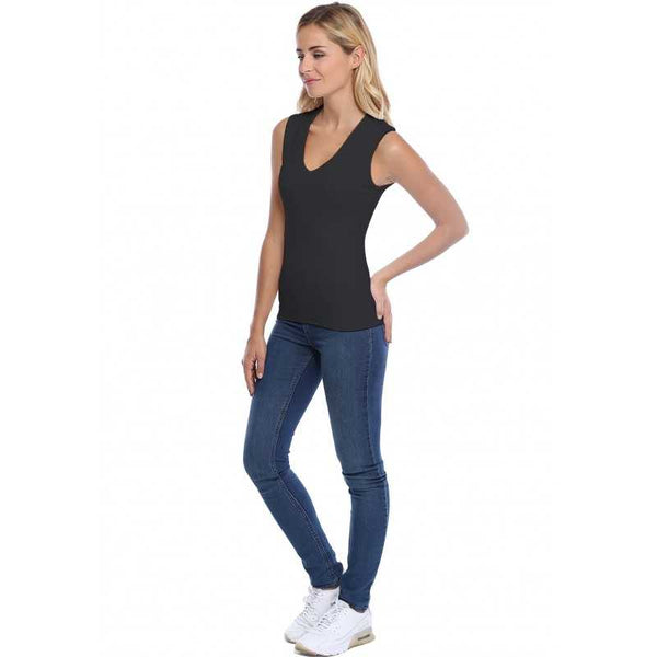 Wide Strap V-Neck Tank Top