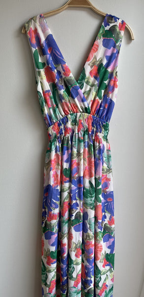 Sleeveless Chiffon Print Dress