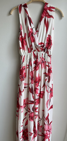 Sleeveless Chiffon Print Dress