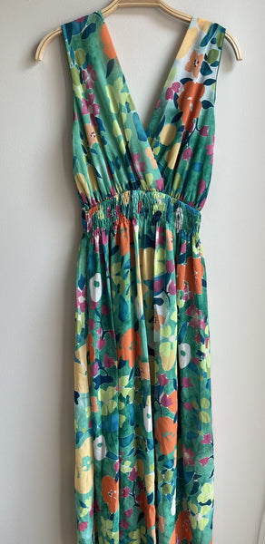 Sleeveless Chiffon Print Dress