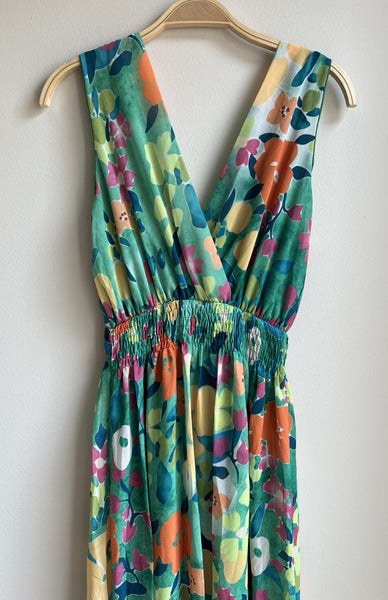 Sleeveless Chiffon Print Dress