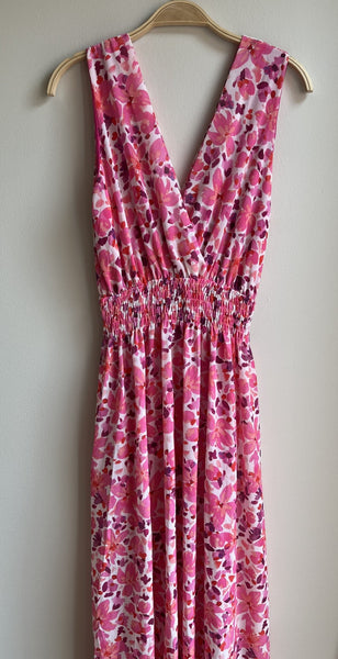 Sleeveless Chiffon Print Dress