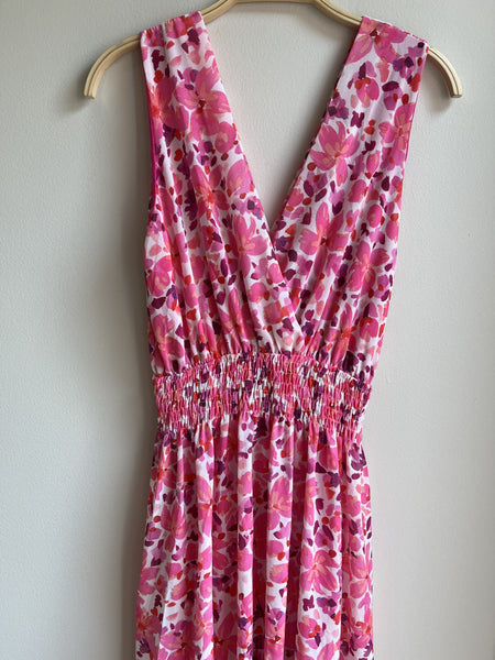 Sleeveless Chiffon Print Dress