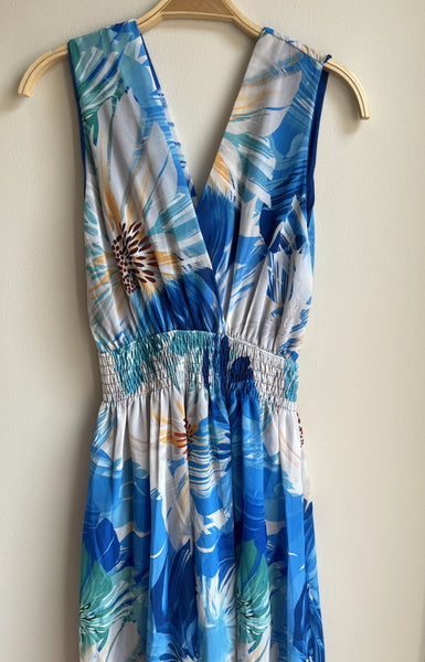 Sleeveless Chiffon Print Dress