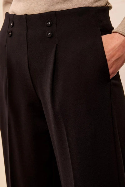 Flatten It Pull-On Pants With Button Detail