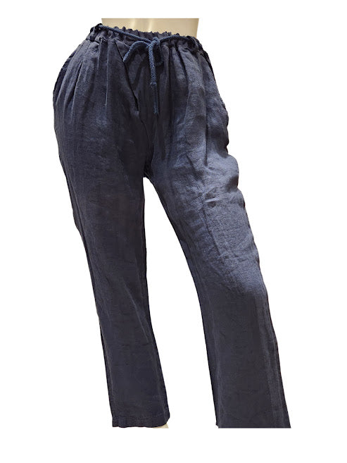 Belted Linen Pants - Italian