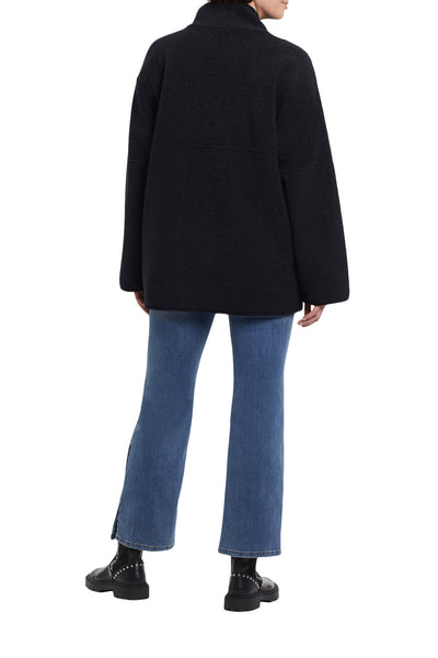Reversible Sherpa And Faux Suede Coat