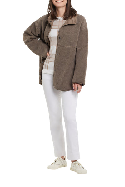 Reversible Sherpa And Faux Suede Coat