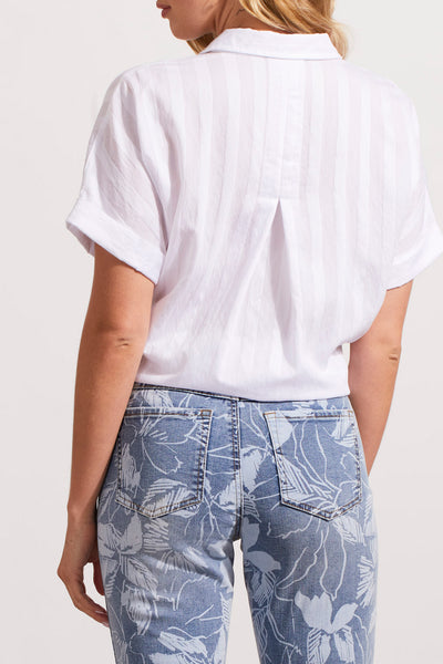 Dolman Sleeve Buttoned Front Blouse