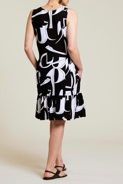Sleeveless V-Neck Print Dress