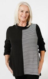 Long Sleeve Stripe Mix Pullover