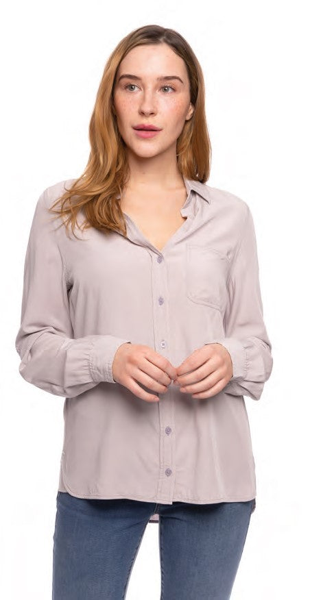 Long Sleeve Button Front Shirt