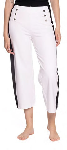Wide Leg Button Waist Pants