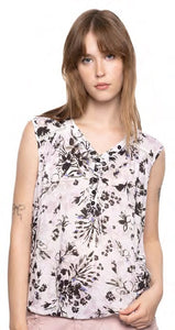 Sleeveless Floral Print Top
