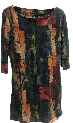 Long Sleeve Printed Dress