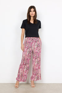 Paisley Print Wide Leg Pants