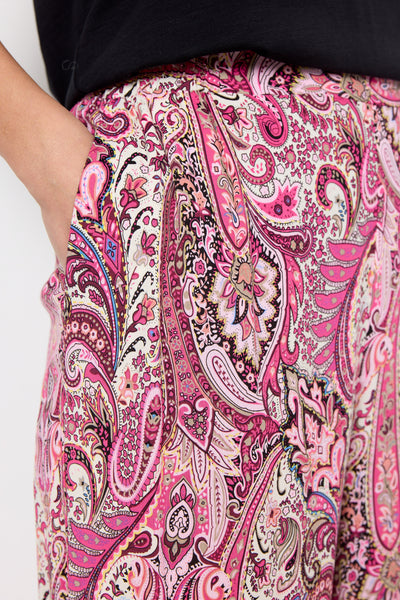 Paisley Print Wide Leg Pants
