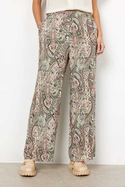 Paisley Print Wide Leg Pants