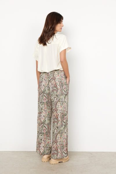 Paisley Print Wide Leg Pants