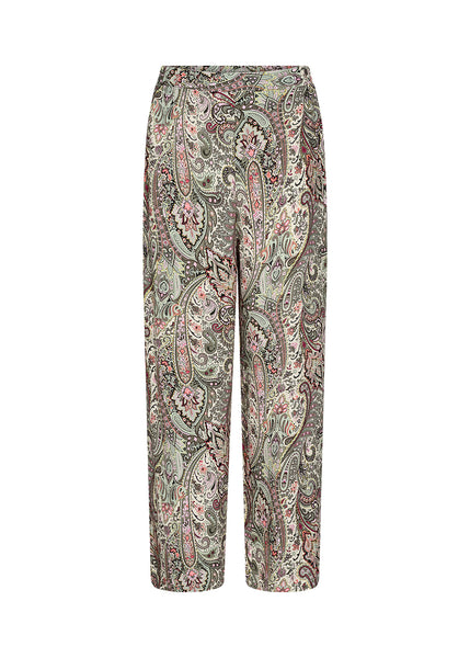 Paisley Print Wide Leg Pants