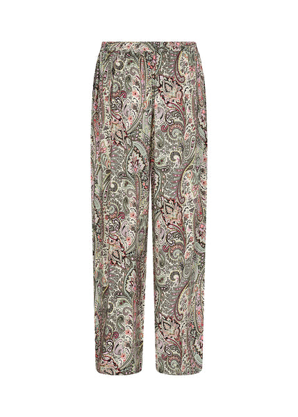 Paisley Print Wide Leg Pants