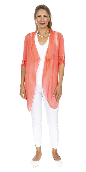 Crop Silk Cardigan - Italian