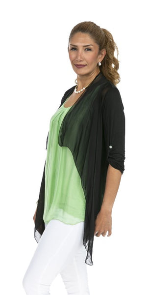 Crop Silk Cardigan - Italian