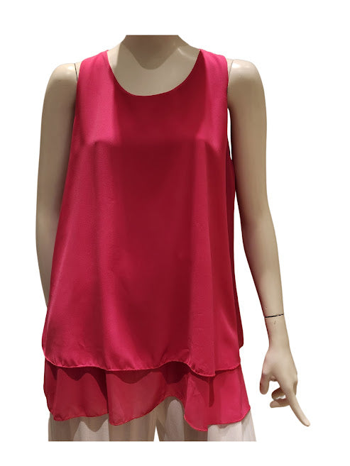 Sleeveless Layered Top- Italian