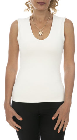 Wide Strap V-Neck Tank Top