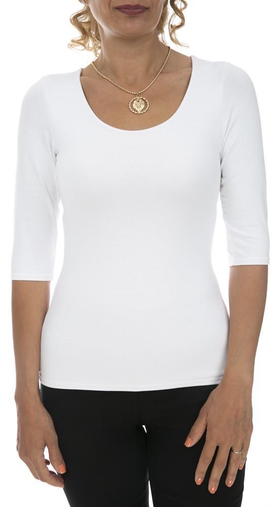 3/4 Sleeve Round Neck Top