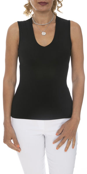 Wide Strap V-Neck Tank Top