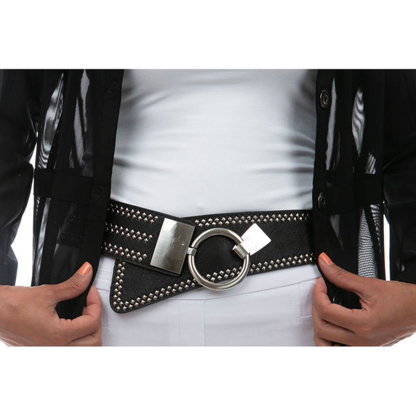 Stud Detail Buckled Belt