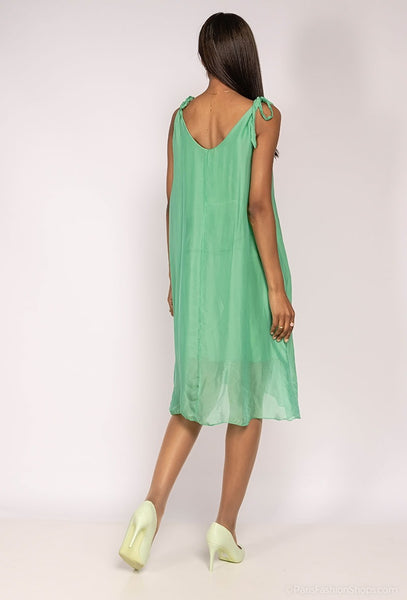 Sleeveless Silk Dress - Italian