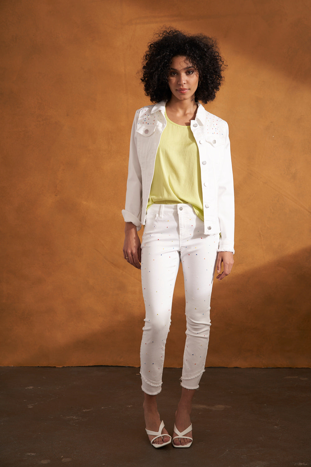5 Pocket Ankle Jeans  Pant With Embroidery