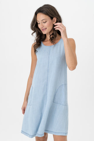 Sleeveless Swing Tencel Dress
