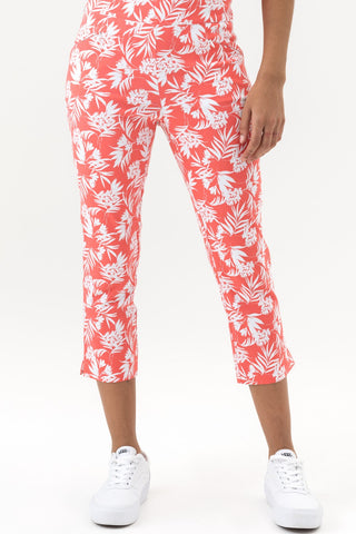Floral Print Pull-On Capri