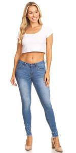 Pearl Bottom Skinny Jeans