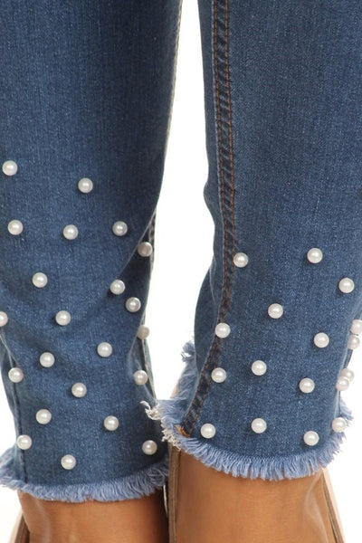 Pearl Bottom Skinny Jeans