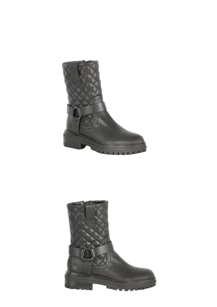 Quilted Detail Italian Boots