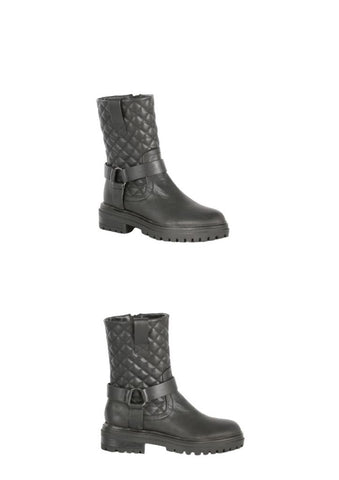 Quilted Detail Italian Boots