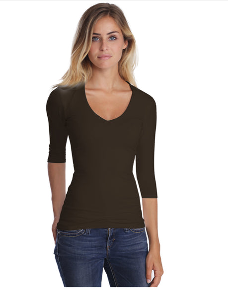 3/4 Sleeve V-Neck Top