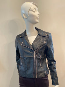 Faux-Leather Biker Jacket