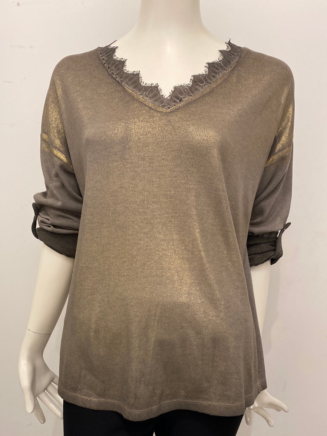 Detail Neck Top- Italian